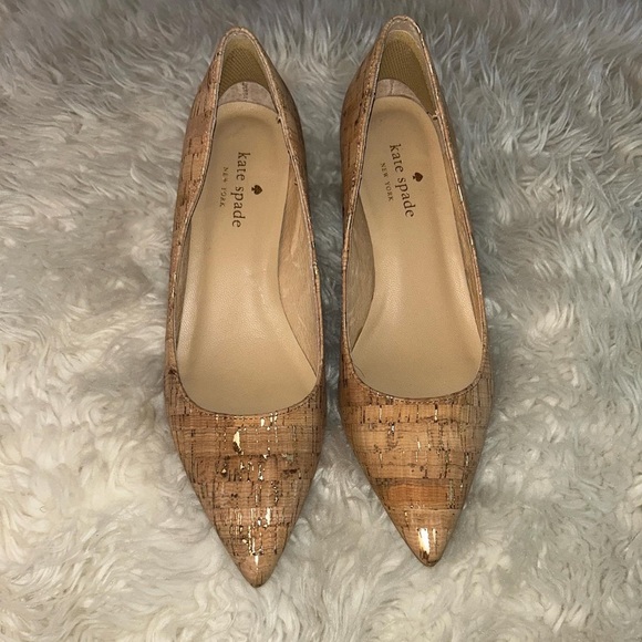 Kate Spade Aerial Block Heel Cork Pumps - Picture 3 of 5